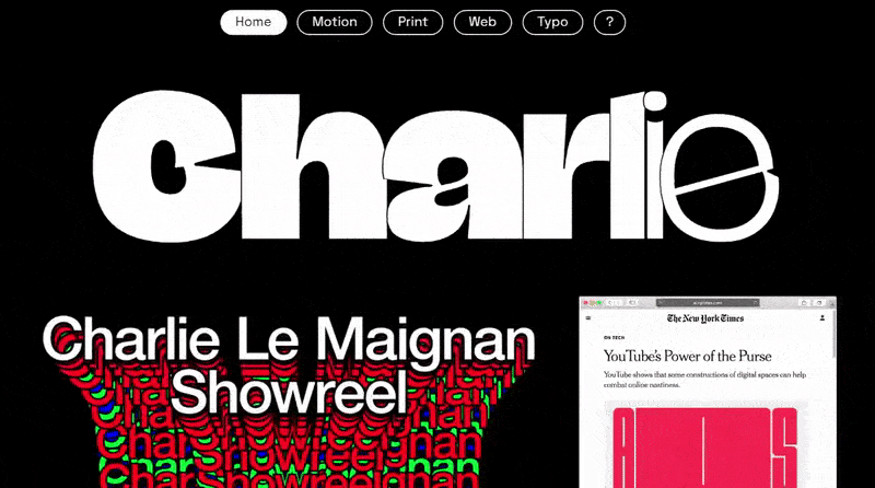 Animated typography example