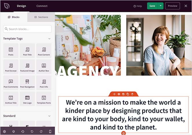 Customizing a WordPress theme in SeedProd