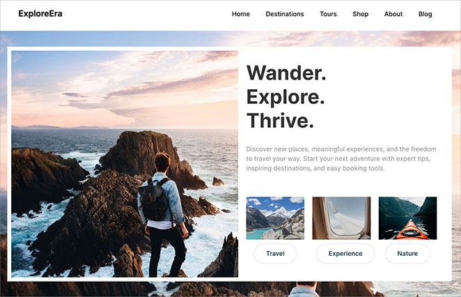 how to make travel website with custom design