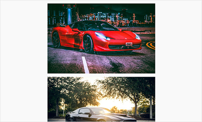 Gallery using WordPress image block