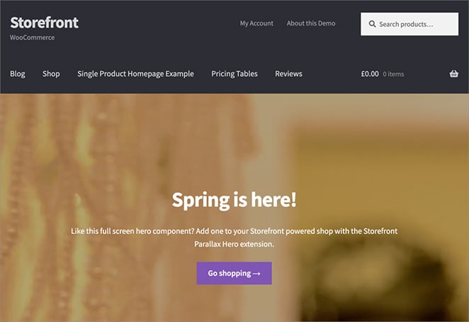 Storefront WordPress theme