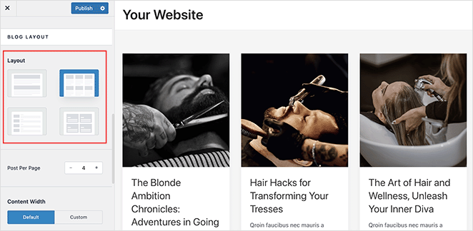 astra-theme-blog-layout-options - SeedProd Astra theme blog layout options in WordPress customizer