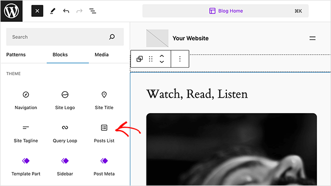 change-blog-layout-block-editor - SeedProd Change blog layout with full site editor