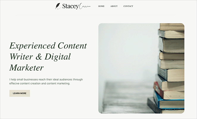 Example of a WordPress landing page built with SeedProd