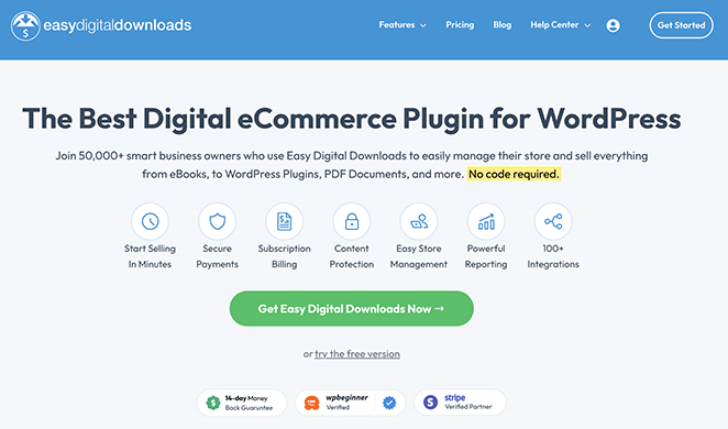 Easy Digital Downloads WordPress plugin