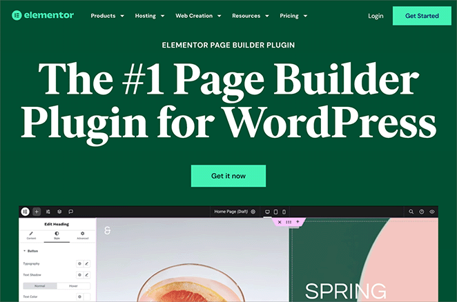 Elementor WordPress page builder