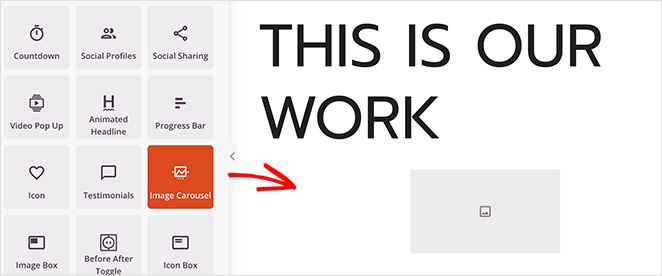Image carousel block SeedProd