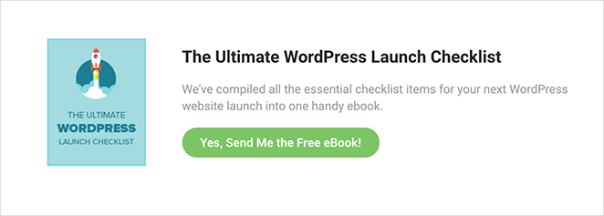 isitwp-call-to-action-examples - SeedProd Screenshot of a landing page with a bold call-to-action button that says "Yes, Send Me the Free eBook!" beneath a short opt-in form.