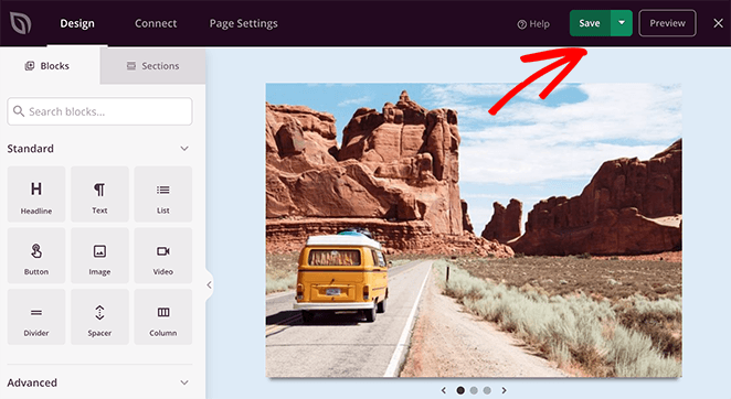 Save your SeedProd landing page