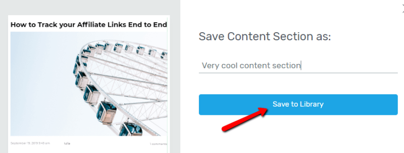 Save and Reuse Thrive Theme Builder sections